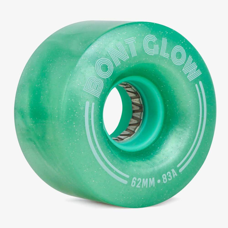 misty-teal Bont roller skate wheel led glow luminous quad glitter light up