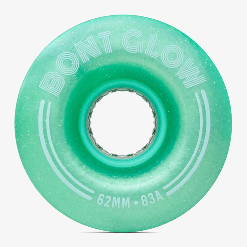 misty-teal Bont roller skate wheel led glow luminous quad glitter light up