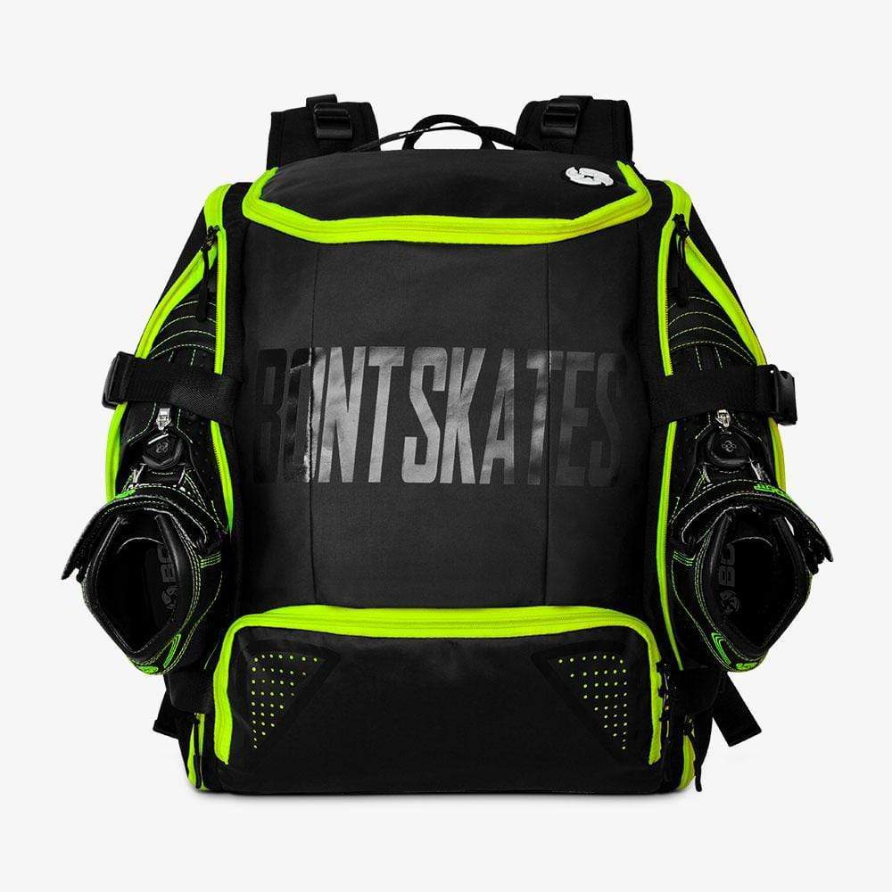 black-fluoro-yellow inline skate backpack