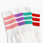 Bont skater socks tube white striped fashion