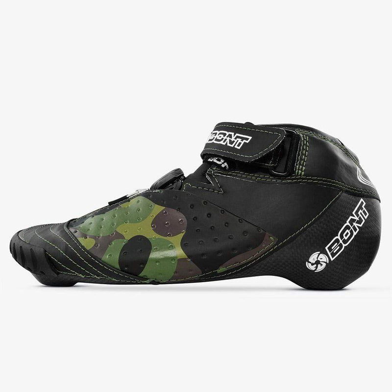 green-camo bont inline speed skates