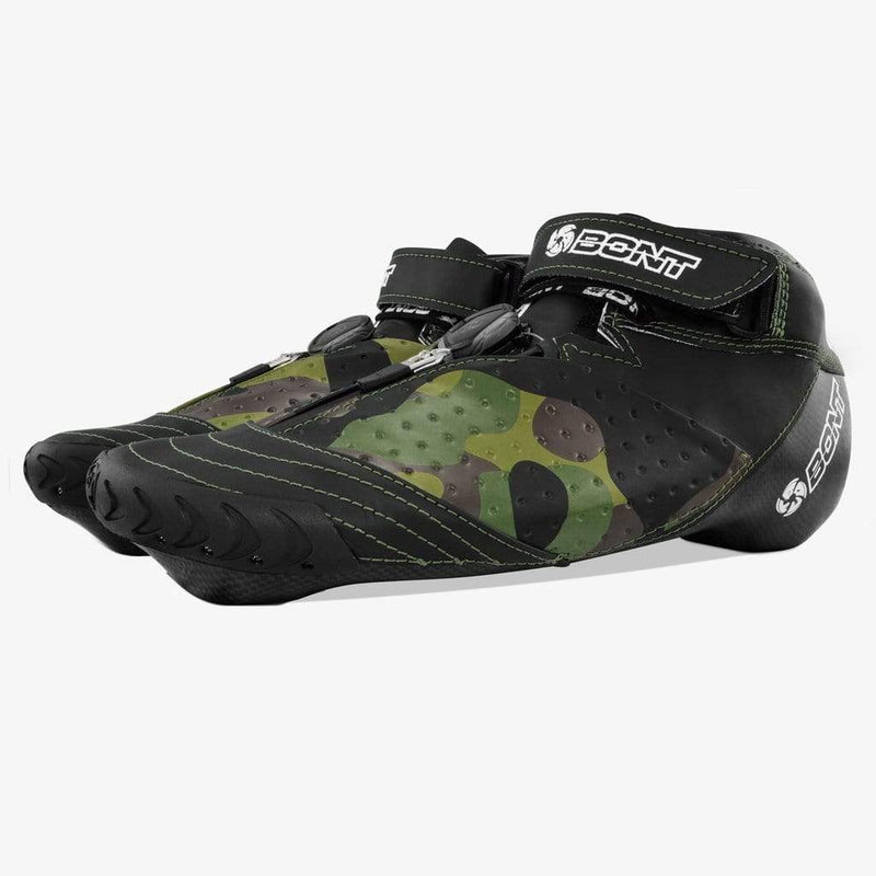 green-camo bont inline speed skates