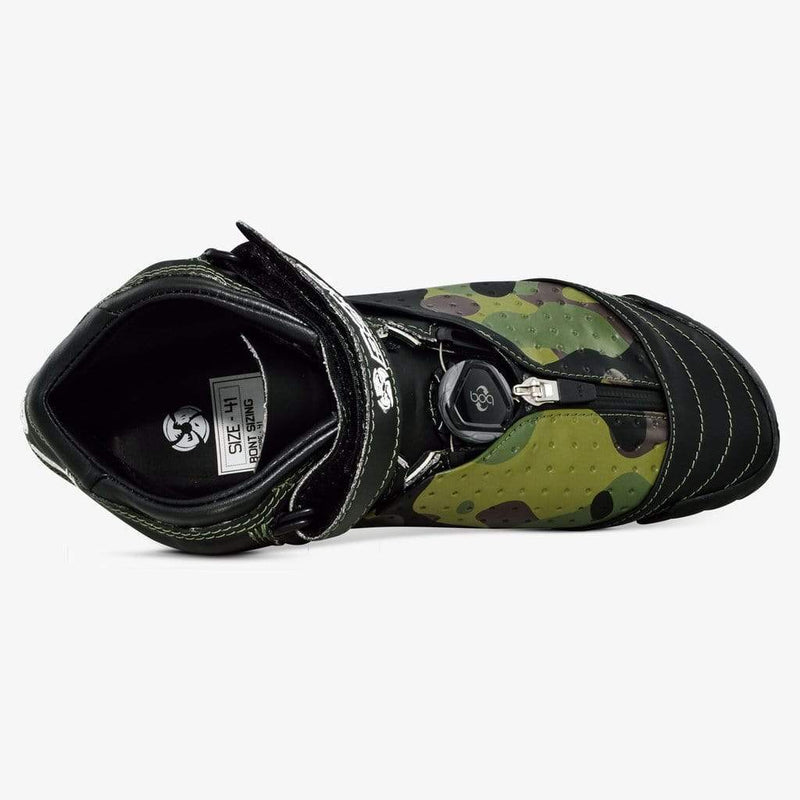 green-camo bont inline speed skates