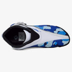 blue-camo rollerblades