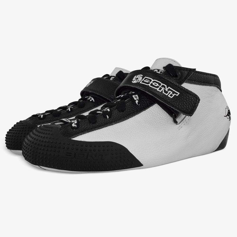 leather-white-black roller derby skate